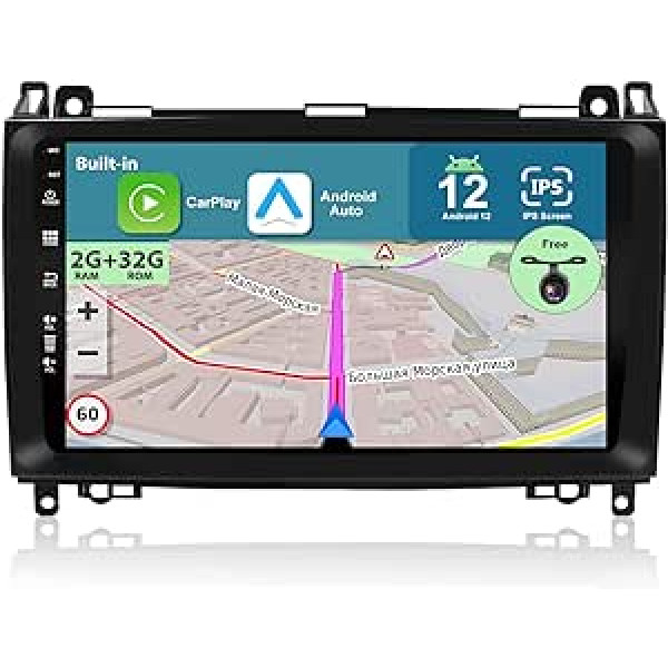 JOYX Android 12 Car Radio piemērots Benz Viano/Sprinter/Freightliner Sprinter/W906 GPS navigācijai | Atpakaļskata kamera Canbus Bezmaksas | 2G + 32G | 9 collas | Ar Stūres vadību 4G WiFi DAB