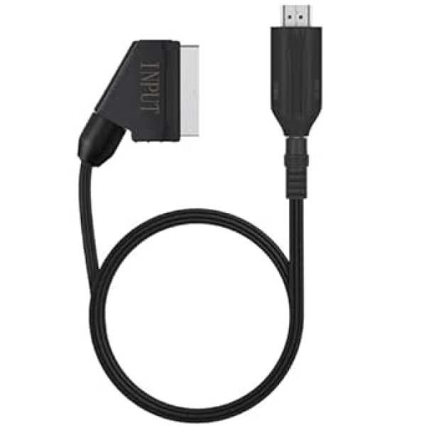 CAVN Scart uz HDMI pārveidotājs, jauns viss vienā ar SCART ievades kabeli un HDMI izejas portu HD 1080P video audio adapteris HDTV STB VHS Xbox PS3 Sky DVD Blu-Ray 1m kabelis