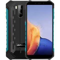 Ulefone Armor X9 Android 11 4G āra mobilais tālrunis bez līguma, astoņkodolu 3GB + 32GB, 5,5 collu IP68 robusts viedtālrunis, divas SIM kartes, 13MP zemūdens trīskāršā kamera, 5000 mAh, sejas atbloķēšana, NFC zaļš