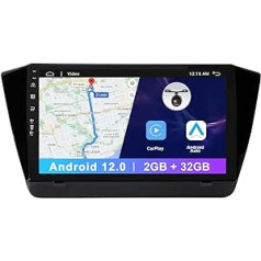 10 Inch Touchscreen Car Radio 2GB + 32GB Android 12 Fits Skoda Superb 3 2015-2019 Built-in Carplay Bluetooth Navigation GPS Carplay/4G/FM/USB/Mirror Link/WLAN/SWC/EQ