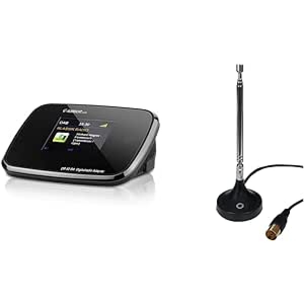 Albrecht DR52BA adapteris ar Bluetooth HiFi sistēmu un FM radio jaunināšanai un OEHLBACH radio stieņa FM/DAB+ iekštelpu antena DAB+/FM/FM stereo radio uztveršanai melns