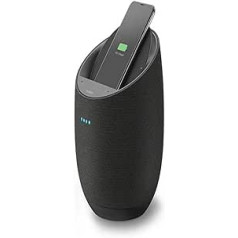 Belkin SoundForm Elite Hi-Fi viedais skaļrunis + bezvadu (ar balsi vadāms Bluetooth skaļrunis, Amazon lādētāja Alexa skaļrunis, Devialet skaņas tehnoloģija, iespēja AirPlay2) - melns