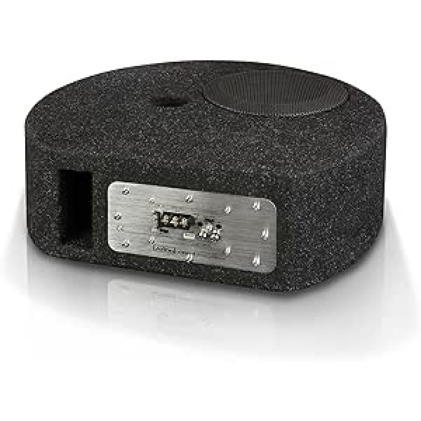 AXTON ATB20STP: 20 cm / 8 collu aktīvais subwoofer, Bassbox für die Reserverad-Mulde, Bassreflex Basskiste fürs Auto mit Verstärker-Modul