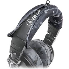 WC BandZ V2 galvas stīpas futrālis Audio Technica ATH M sērijas austiņām - mazgājams mašīnā, vairs neplīst āda - saderīgs ar M50X / M50XBT / M50 / M40X un vairāk | (Melns Camo)