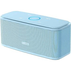 DOSS Bluetooth skaļrunis, SoundBox Music Box Bluetooth Box ar Dual Bass draiveriem, 20h akumulators, Touch Control, IPX5 ūdensizturīgs, Bloototh skaļrunis mobilajam tālrunim, mājas - Tiffany Blue