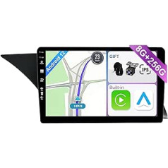 YUNTX [8 GB + 256 GB] Android 12 automašīnas radio, kas paredzēts Mercedes-Benz GLK X204 (2012-2015) — [Integrēts CarPlay/Android Car/DSP/GPS] -9 collu IPS skārienekrāns CAM+MIC-DAB/Mirror Link/Bluetooth 5.0 /AHD/360 kamera