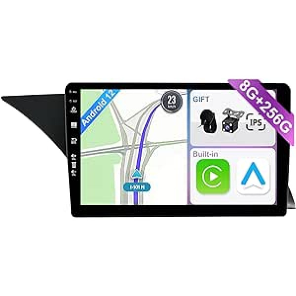 YUNTX [8 GB + 256 GB] Android 12 automašīnas radio, kas paredzēts Mercedes-Benz GLK X204 (2012-2015) — [Integrēts CarPlay/Android Car/DSP/GPS] -9 collu IPS skārienekrāns CAM+MIC-DAB/Mirror Link/Bluetooth 5.0 /AHD/360 kamera