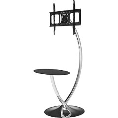 HFTEK - TV Monitor Mount Stand with TV Adapter for Screens - VESA 300 / 400 / 600 - with Shelf (HF95ST)