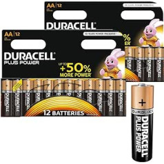 Duracell Plus MN1500 sārma akumulators, AAA, 24 Stück