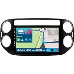 JOYX Android 12 IPS automašīnas radio, kas piemērots VW Tiguan 1 NF (2006-2017) - [4G+64G] - Iebūvēts DSP/Carplay/Android Car - Kamera + mikrofons - 9 collu 2 DIN - Stūres vadība WiFi DAB 360- Kameras ātrā palaišana