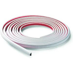 FAMATEL – Flexibler Kabelkanal | Mit Selbstklebeband | 5 metrai | 12,8 mm x 15 mm | Einfache montažas | Selbstklebeband bereits eingelassen | Grau