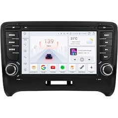 Android 12 automašīnas radio 7 collu skārienekrāns 8 kodolu ierīcei Audi TT MK2 (2006-2014) WiFi CarPlay/Android automašīnas Bluetooth DAB+ OBD2 RDS OPS SWC DSP (TT)