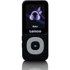 Lenco Xemio 659MIX MP3 Player - MP3 / MP4 Player - 1.8 Inch TFT LCD Screen - E-Book Function - Voice Recording - Video Function - Battery with 300 mAh - 4GB SD Card (Expandable) - Grey
