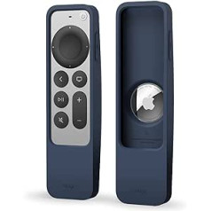 elago R5 Locator Case saderīgs ar Apple TV 4K Siri Remote 3. paaudzi (2022. gads) un 2. paaudzi (2021. gads) un ir saderīgs ar Apple AirTag (Jean Indigo)