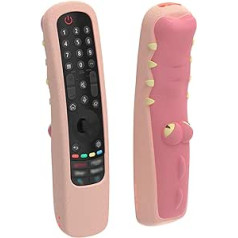 Remote Control Case for LG MR21GA MR21GC MR22GN MR23GN, Case Remote Control for LG QNED Smart TV Remote Control Protective Cover for LG 2022/2023 Magic Remote Control (Pink Crocodile)