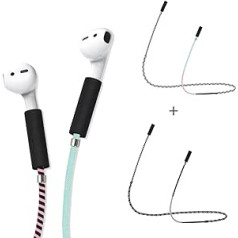 Pagarināta austiņu siksna 70 cm ausu āķis, kas saderīgs ar Airpods Huawei Freebuds in-ear austiņām (2 iepakojumi)