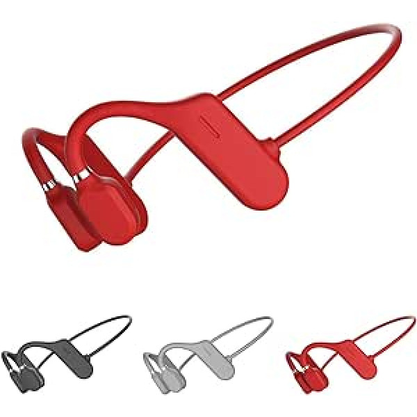 Queen.Y Bone Conduction austiņas Bluetooth Open Ear Bezvadu HiFi stereo austiņas ar mikrofonu sportam Fitnesam Riteņbraukšanai Skriešanai Skriešanai Trenažieru zāle Sarkana