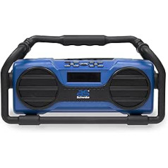 as - Schwabe FM550 būvlaukuma radio Bluetooth USB ievades SD karte, iepakojums 1, zils, 90750