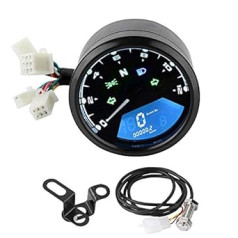 Akozon motocikla odometrs, daudzfunkcionāls LCD digitālais displejs, aizmugurē apgaismots motocikla tahometrs, spidometrs, eļļas mērītājs