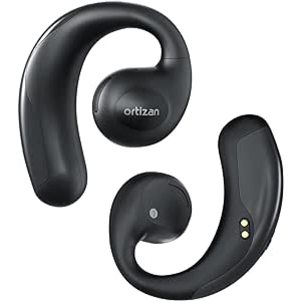 Ortizan Open Ear austiņas, Bezvadu austiņas ar ausu āķiem, Bluetooth 5.3, IP67 ūdens aizsardzība, Air Line austiņas ar diviem 16 mm dinamiskiem draiveriem, āra austiņas sportam, kempingam,