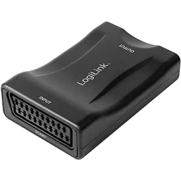 LogiLink CV0160 — video pārveidotājs Scart (sieviete) uz HDMI (sieviete) Full HD uz FHD 1080p melns