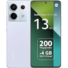 Xiaomi Redmi Note 13 Pro 5G viedtālrunis 8 + 128 GB, Snapdragon 7s, 6,67 collu AMOLED displejs, 120 Hz, īpaši skaidra kamera ar 200 MP ar OIS, 5000 mAh, 67 W turbo uzlāde, violets [Globāls