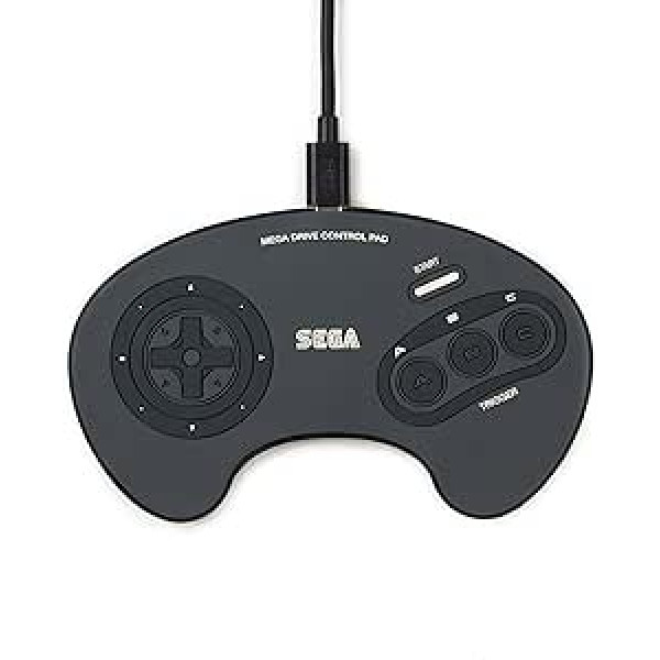 Numskull Sega Mega Drive Controller bezvadu lādētāja paliktnis — savietojams ar Apple iPhone 11/11 Pro, Samsung S21