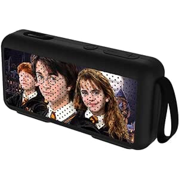 ERT GROUP Licencēts Harija Potera raksts Harija Potera 084 Bluetooth skaļrunis, 3 W pārnēsājams skaļrunis, iebūvēts mikrofons un FM radio, Micro SD kartes slots, uzlādējams akumulators