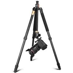 QZSD Q999H Profesionāls kameras statīvs Monopods ar lodgalvu, pārnēsājams kompakts ceļojumu horizontālās sistēmas statīvs Canon Nikon Sony SLR DSLR kamerām viegls