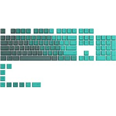 Glorious Gaming 115x GPBT-Keycaps - Cherry-Profil, äußerst widerstandsfähiger PBT-Kunststoff, optisch EIN Blickfang, überragende Akustik, Originalschrift, US Layout - Rain Forest