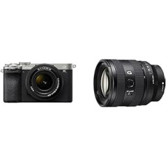 Sony Alpha 7C II | Bezspoguļa pilna kadra kamera ar SEL2860 tālummaiņas objektīvu (28–60 mm, F4–5.6, kompakts, 33 MP, reāllaika automātiskais fokuss, 10 BPS, 4K video, noliecams LCD skārienekrāns) Sudrabs + SEL2070G