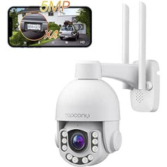 5MP 4X Optical Zoom Metal Outdoor Surveillance Camera, WiFi Camera Outdoor with Auto Tracking, Motion Detection, Two-Way Audio, Night Vision, IP66 Weatherproof, NVR/DVR/RTSP Compatible