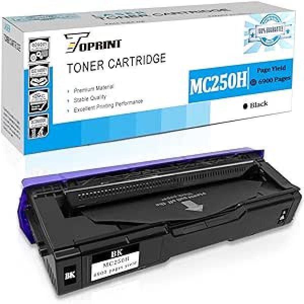 TOPRINT saderīga tonera kasetnes drukas kasetne M C250 P C300 P C301 C250H C300W melna liela ietilpība 6900 lapas Ricoh M C250FW, M C250FWB, P C300W, P C301W printeris