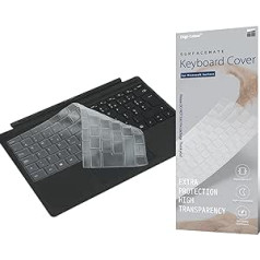 [Ne skirta Pro 9/8] Klaviatūros apsauga, suderinama su „Surface Pro“ tipo klaviatūra (suderinama su „Pro 7/6“) – paviršinis klaviatūros dangtelis, klaviatūros apsauga nuo dulkių (Europos / Vokietijos išdėstymas)