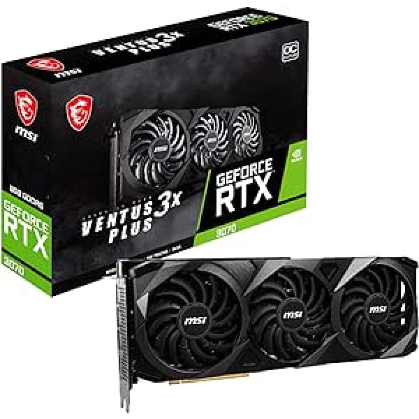 MSI GeForce RTX 3070 Ventus 3X Plus 8G OC LHR spēļu grafikas karte — NVIDIA RTX 3070 LHR, 8GB GDDR6 atmiņa