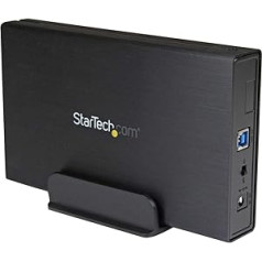 StarTech. com S3510BMU33 – 3,5 IN MELNS USB 3.0 ĀRĒJĀ SATA III cietā diska korpuss ar UASP portatīvo ārējo HDD