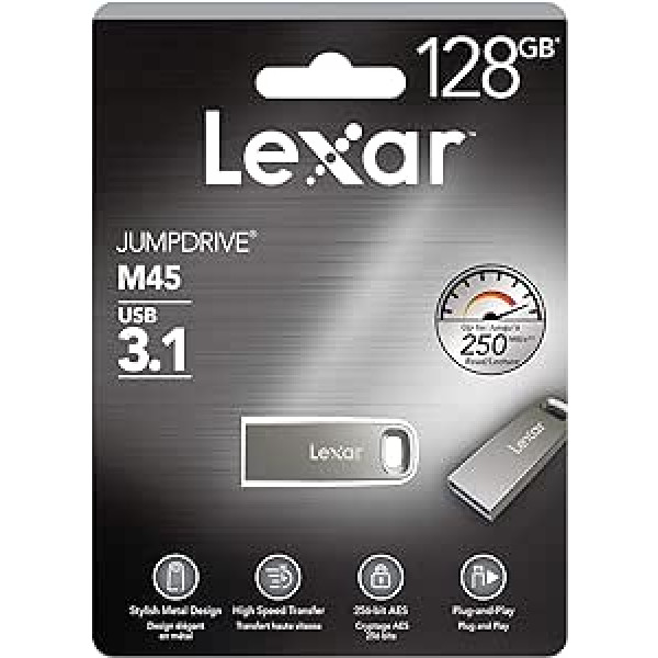 LEXAR Jumpdrive M45 128 GB USB 3.1 Silver Casing 128 GB