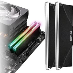 EZDIY-FAB 5 V ARGB RAM RAM dzesētājs DDR dzesētājs priekš DIY datorspēlei MOD DDR3 DDR4, pārklājums ARGB apgaismojuma josla (saderīga ar ASUS Aura Sync, GIGABYTE RGB Fusion un MSI Mystic Light Sync), iepakojums pa 2