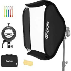 GODOX S2 60 x 60 cm Foldable Universal Softbox Kit Bowen Mount S-Type Bracket for GODOX V1 AD400Pro AD200Pro AD200 V860II TT685 TT600 TT350 Flash Speedlite Photo Studio Portait Photography