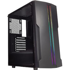 Xilence Xilent Blade X512.RGB Gaming PC Case, RGB ATX Midi Tower, Grey/Black