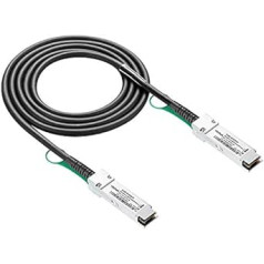 40G QSFP+ DAC kabelis, 40GBASE-CR4 pasyvus tiesioginis varinis Twinax QSFP kabelis, skirtas Cisco QSFP-H40G-CU2M, Meraki MA-CBL-40G-2M, Mikrotik, QNAP, atviri jungikliai, 2 metrai (6,5 pėdos)