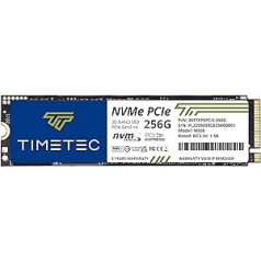 Timetec 256GB SSD NVMe PCIe Gen3x4 8Gb/s M.2 2280 3D NAND TLC 150TBW High Performance SLC Cache Read/Write Speed Up to 1,600/1,000 MB/s Internal Solid State Drive (256GB)