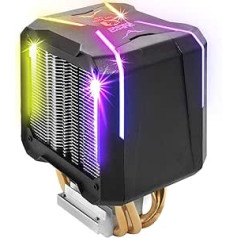 EMPIRE GAMING — GUARDIAN V201 procesora ventilators spēlētājiem PC alumīnija dzesētājs 4 siltuma caurules izgatavotas no vara Siltuma caurules Adrešu ventilators RGB CPU DIY Gamers Zema trokšņa siltuma izkliede Intel un AMD