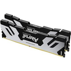 Kingston Fury Renegade DDR5 sudraba/melns XMP 32GB 6400MT/s CL32 DIMM galddatoru spēļu atmiņa (2 komplekts) - KF564C32RSK2-32