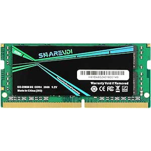 Sharevdi 8GB DDR4 2400MHz PC4 19200S CL17 SODIMM 1,2V 260-pin Non-ECC SODIMM klēpjdatora piezīmjdatora mini datora RAM atmiņas modulis (DDR4 8GB)