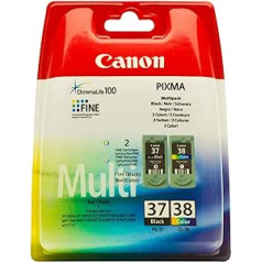 Canon PG37/ CL38 tintes kasetņu komplekts - melns/ krāsains