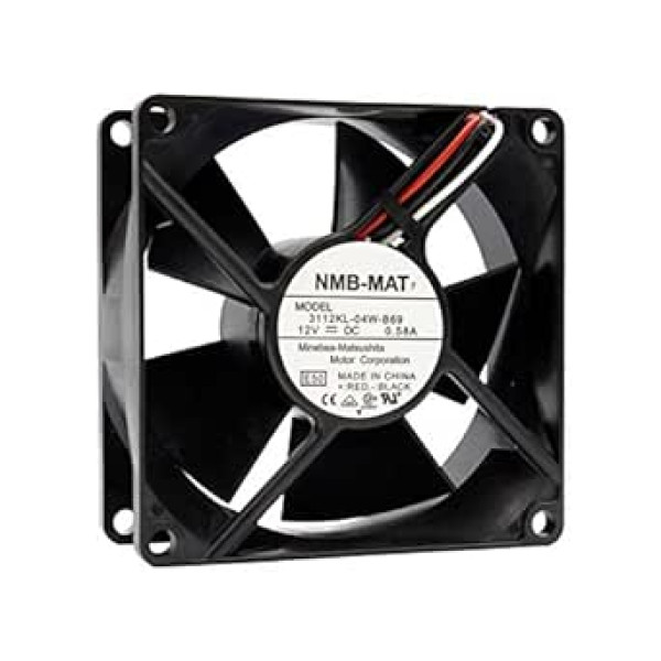 NMB Fan 80 mm 80 x 80 x 32 3112KL-04W-B69 12V DC 0.58A 7W Air Fan 80 mm 8 cm 3 Wires (+/-/Sensor) Cooling