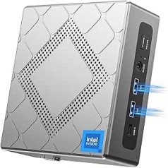 NiPoGi CK10 Mini PC 32GB DDR4 RAM, Intel i5-12450H (līdz 4.4GHz, 8C/12T) Mini PC WiFi 6, 1024GB (1TB) NVME SATA SSD mini galddators, 4K UHD trīskāršs displejs/BT 5.2/USB Office 3. /Bizness