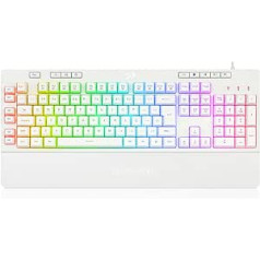 REDRAGON K512 Shiva White, RED-K512W-RGB, Multicolor RGB Backlight, Membrane Keyboard