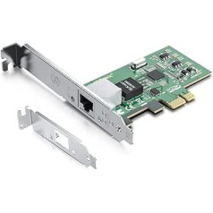 H!Fiber Gigabit PCIe NIC su Intel 82574L lustu, 1Gb tinklo plokšte Palyginkite su Intel EXPI9301CT/ EXPI9301CTBLK NIC, vienu RJ45 prievadu, PCI Express X1, Ethernet kortele, skirta Windows/Windows Server/Linux